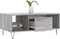 vidaXL - Salontafel - 90x50x36,5 - cm - bewerkt - hout - grijs - sonoma