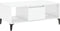 vidaXL - Salontafel - 90x50x36,5 - cm - bewerkt - hout - hoogglans - wit
