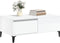 vidaXL - Salontafel - 90x50x36,5 - cm - bewerkt - hout - hoogglans - wit
