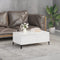 vidaXL - Salontafel - 90x50x36,5 - cm - bewerkt - hout - hoogglans - wit