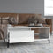 vidaXL - Salontafel - 90x50x36,5 - cm - bewerkt - hout - hoogglans - wit