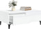 vidaXL - Salontafel - 90x50x36,5 - cm - bewerkt - hout - hoogglans - wit