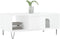 vidaXL - Salontafel - 90x50x36,5 - cm - bewerkt - hout - hoogglans - wit