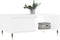 vidaXL - Salontafel - 90x50x36,5 - cm - bewerkt - hout - hoogglans - wit