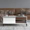 vidaXL - Salontafel - 90x50x36,5 - cm - bewerkt - hout - hoogglans - wit