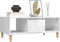 vidaXL - Salontafel - 90x50x36,5 - cm - bewerkt - hout - hoogglans - wit