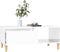 vidaXL - Salontafel - 90x50x36,5 - cm - bewerkt - hout - hoogglans - wit