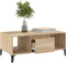 vidaXL - Salontafel - 90x50x36,5 - cm - bewerkt - hout - sonoma - eikenkleurig