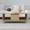 vidaXL - Salontafel - 90x50x36,5 - cm - bewerkt - hout - sonoma - eikenkleurig