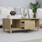 vidaXL - Salontafel - 90x50x36,5 - cm - bewerkt - hout - sonoma - eikenkleurig
