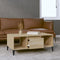 vidaXL - Salontafel - 90x50x36,5 - cm - bewerkt - hout - sonoma - eikenkleurig