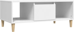 vidaXL - Salontafel - 90x50x36,5 - cm - bewerkt - hout - wit