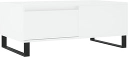 vidaXL - Salontafel - 90x50x36,5 - cm - bewerkt - hout - wit