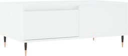 vidaXL - Salontafel - 90x50x36,5 - cm - bewerkt - hout - wit