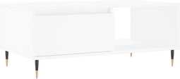 vidaXL - Salontafel - 90x50x36,5 - cm - bewerkt - hout - wit
