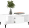 vidaXL - Salontafel - 90x50x36,5 - cm - bewerkt - hout - wit