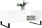 vidaXL - Salontafel - 90x50x36,5 - cm - bewerkt - hout - wit
