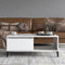 vidaXL - Salontafel - 90x50x36,5 - cm - bewerkt - hout - wit