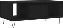 vidaXL - Salontafel - 90x50x36,5 - cm - bewerkt - hout - zwart