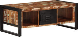 vidaXL - Salontafel - 90x50x36 - cm - massief - gerecycled - hout - meerkleurig