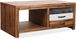 vidaXL - Salontafel - 90x50x37,5 - cm - massief - acaciahout