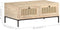 vidaXL - Salontafel - 90x50x37 - cm - massief - mangohout - en - natuurlijk - riet