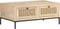 vidaXL - Salontafel - 90x50x37 - cm - massief - mangohout - en - natuurlijk - riet