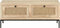 vidaXL - Salontafel - 90x50x37 - cm - massief - mangohout - en - natuurlijk - riet