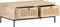 vidaXL - Salontafel - 90x50x37 - cm - massief - mangohout - en - natuurlijk - riet