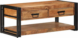 vidaXL - Salontafel - 90x50x38 - cm - massief - acaciahout