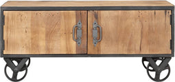 vidaXL - Salontafel - 90x50x39 - cm - massief - gerecycled - hout