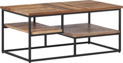 vidaXL - Salontafel - 90x50x39 - cm - massief - gerecycled - teakhout