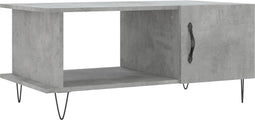 vidaXL - Salontafel - 90x50x40 - cm - bewerkt - hout - betongrijs