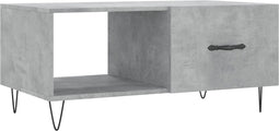 vidaXL - Salontafel - 90x50x40 - cm - bewerkt - hout - betongrijs