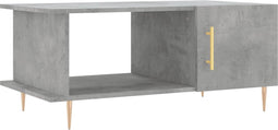 vidaXL - Salontafel - 90x50x40 - cm - bewerkt - hout - betongrijs