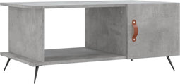 vidaXL - Salontafel - 90x50x40 - cm - bewerkt - hout - betongrijs