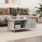 vidaXL - Salontafel - 90x50x40 - cm - bewerkt - hout - betongrijs