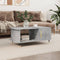 vidaXL - Salontafel - 90x50x40 - cm - bewerkt - hout - betongrijs