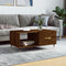 vidaXL - Salontafel - 90x50x40 - cm - bewerkt - hout - bruin - eikenkleur