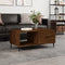 vidaXL - Salontafel - 90x50x40 - cm - bewerkt - hout - bruin - eikenkleur