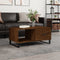 vidaXL - Salontafel - 90x50x40 - cm - bewerkt - hout - bruin - eikenkleur