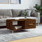 vidaXL - Salontafel - 90x50x40 - cm - bewerkt - hout - bruin - eikenkleur