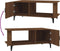 vidaXL - Salontafel - 90x50x40 - cm - bewerkt - hout - bruin - eikenkleur
