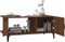 vidaXL - Salontafel - 90x50x40 - cm - bewerkt - hout - bruin - eikenkleur