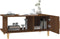 vidaXL - Salontafel - 90x50x40 - cm - bewerkt - hout - bruin - eikenkleur