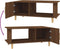 vidaXL - Salontafel - 90x50x40 - cm - bewerkt - hout - bruin - eikenkleur