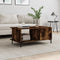vidaXL - Salontafel - 90x50x40 - cm - bewerkt - hout - gerookt - eikenkleurig
