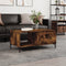 vidaXL - Salontafel - 90x50x40 - cm - bewerkt - hout - gerookt - eikenkleurig