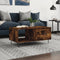 vidaXL - Salontafel - 90x50x40 - cm - bewerkt - hout - gerookt - eikenkleurig