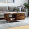 vidaXL - Salontafel - 90x50x40 - cm - bewerkt - hout - gerookt - eikenkleurig